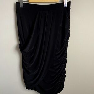 Joseph Ribkoff Women's Layered Ruffle‎ Black Velvet Skirt Size 8
